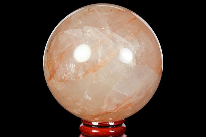 Polished Hematoid (Harlequin) Quartz Sphere - Madagascar #117277